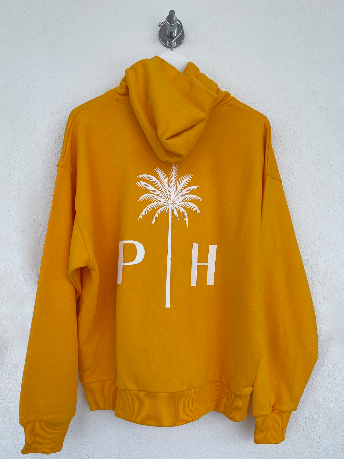 Palm Heights hoodie yellow organic cotton