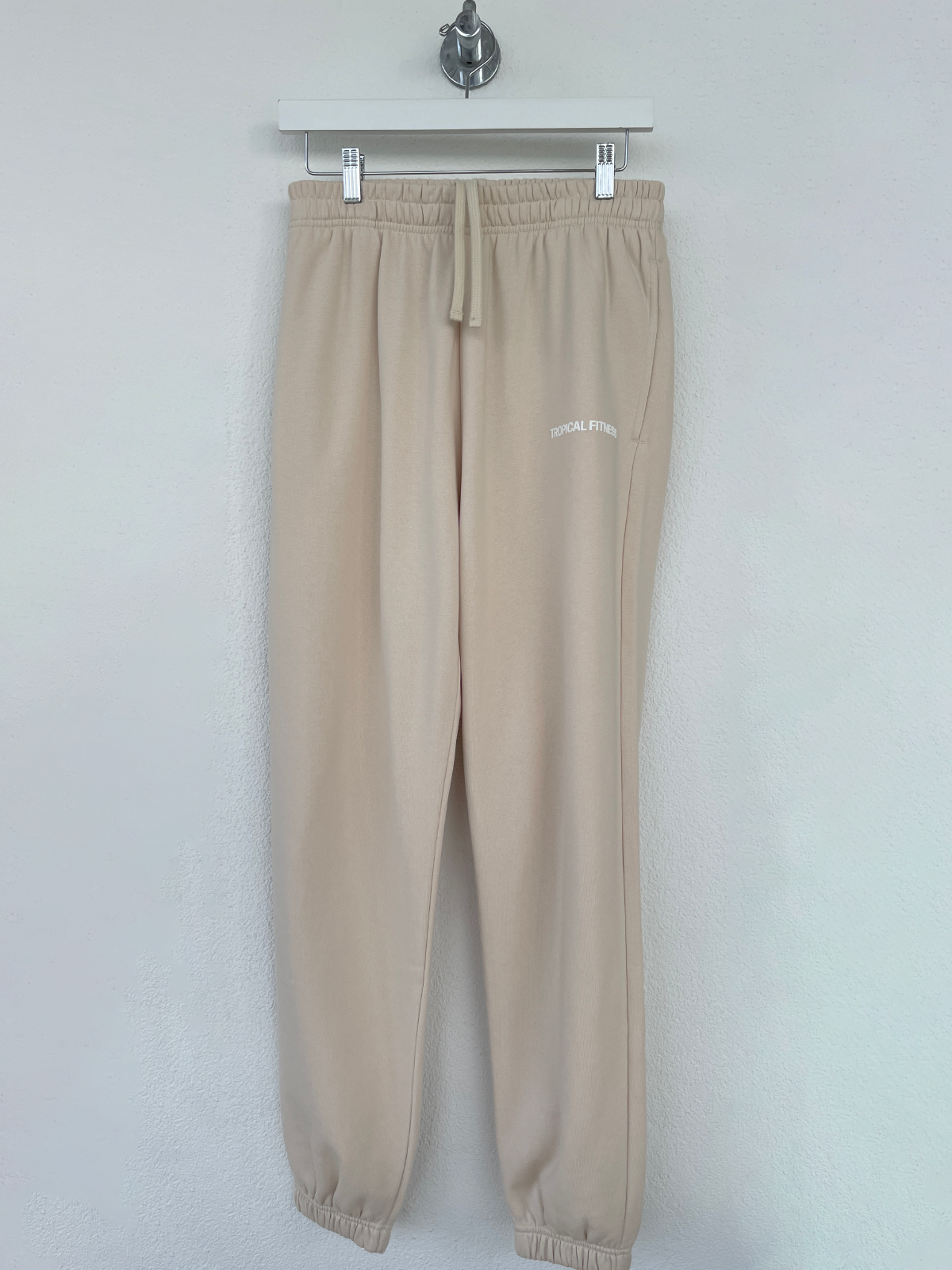 Palm Heights organic cotton sweatpants cream color