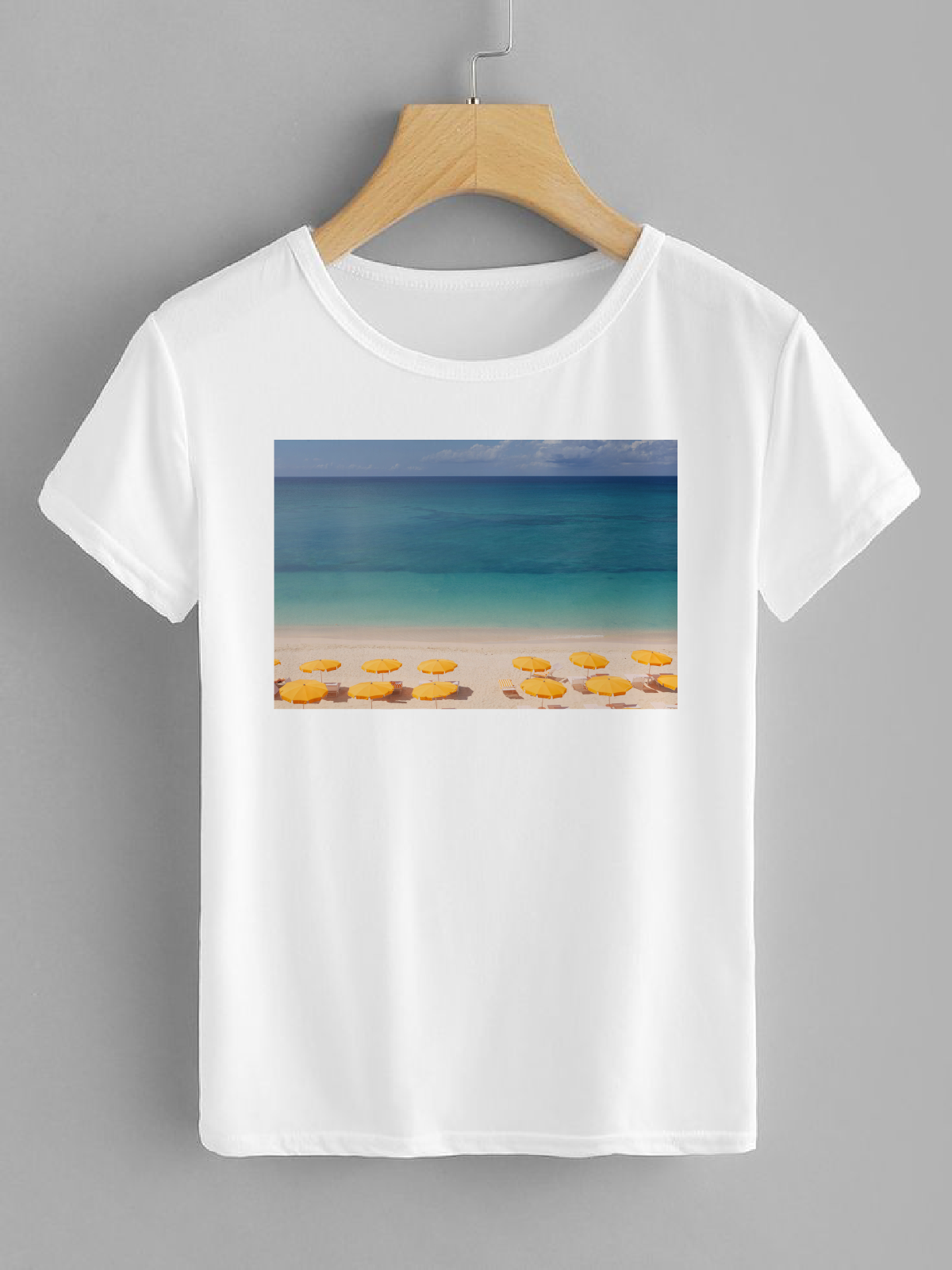 organic cotton print tshirt Palm Heights Beach