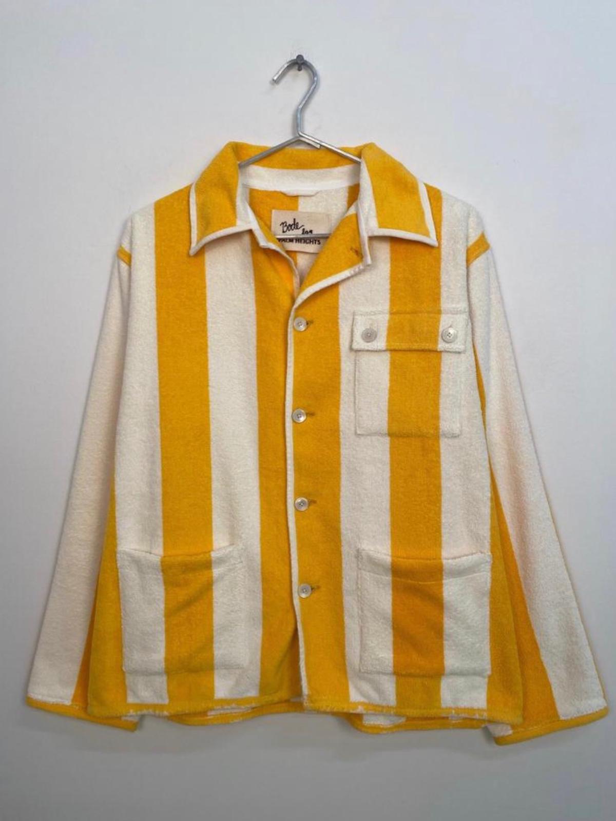 Bode terry cloth Palm Heights jacket yellow front side