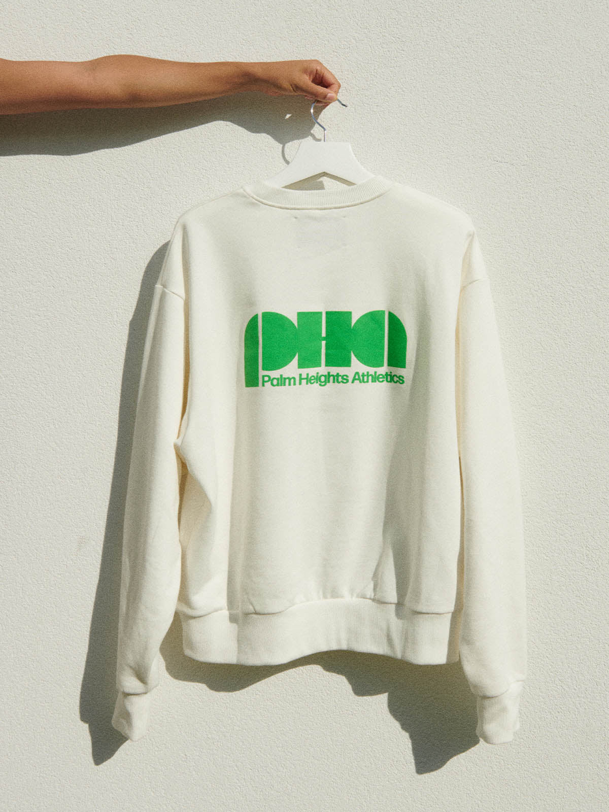 Palm Heights Athletics Crewneck Sweatshirt white